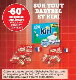 Hyper U Sur tout babybel et kiri offre