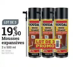 Espace emeraude Mousses expansives offre