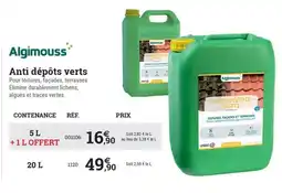 Espace emeraude ALGIMOUSS Anti dépôts verts offre