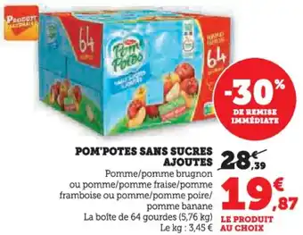 Hyper U Pom'potes sans sucres ajoutes offre