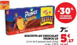 Hyper U Biscuits au chocolat prince lu offre