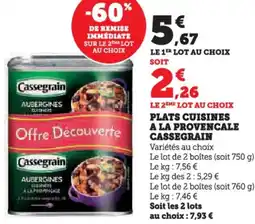 Hyper U Plats cuisines a la provencale cassegrain offre