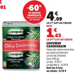 Hyper U Legumes cassegrain offre