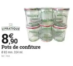 Espace emeraude Pots de confiture offre