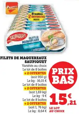 Hyper U Filets de maquereaux saupiquet offre