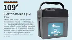 Espace emeraude Electrificateur à pile offre