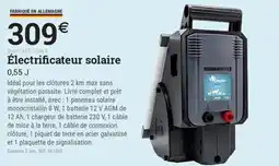 Espace emeraude Électrificateur solaire offre