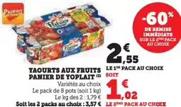 Hyper U Yaourts aux fruits panier de yoplait offre
