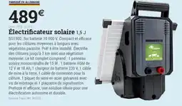 Espace emeraude Électrificateur solaire 1,5 J offre