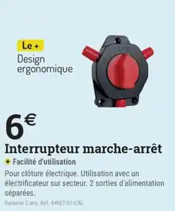 Espace emeraude Interrupteur marche-arrêt offre