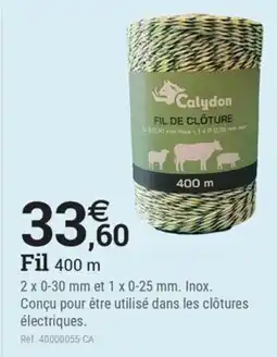 Espace emeraude Fil 400 m offre