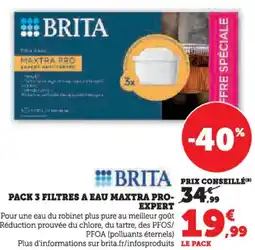 Hyper U Pack 3 filtres a eau maxtra pro- expert offre