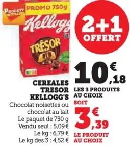 Hyper U Cereales tresor kellogg's offre