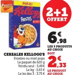 Hyper U Cereales kellogg's offre