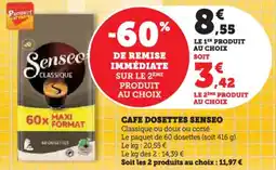 Hyper U Cafe dosettes senseo offre