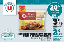 Hyper U Mini viennoiseries pur beurre prets a cuire surgelees u offre
