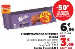 Hyper U Biscuits choco supreme milka offre