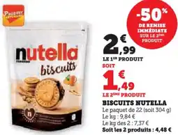 Hyper U Biscuits nutella offre