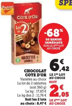Hyper U Chocolat côte d'or offre