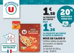 Hyper U Noix de cajou u offre