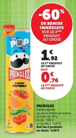 Hyper U Pringles offre