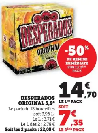 Hyper U Desperados original 5,9° offre