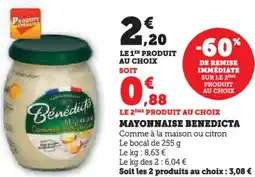 Hyper U Mayonnaise benedicta offre