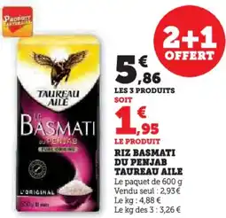 Hyper U Riz basmati du penjab taureau aile offre