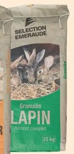 Espace emeraude Aliment complet pour lapin offre