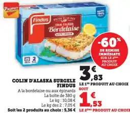 Hyper U Colin d'alaska surgele findus offre