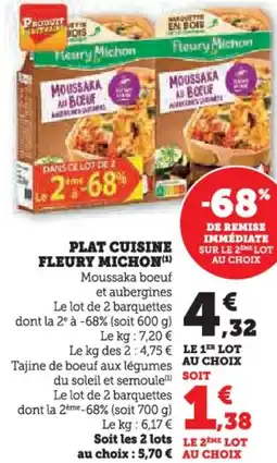 Hyper U Plat cuisine fleury michon offre
