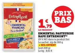 Hyper U Emmental pasteurise rape entremont offre