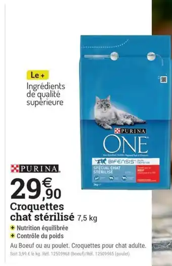 Espace emeraude PURINA Croquettes chat stérilisé offre