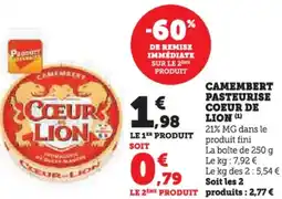 Hyper U Camembert pasteurise coeur de lion offre