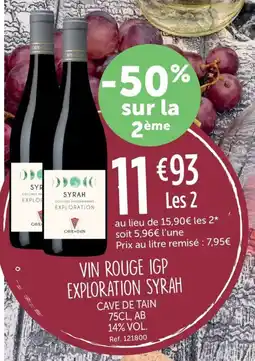 L'Eau Vive SYRAH Vin rouge igp exploration offre
