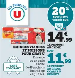 Hyper U Eminces viandes et poissons pour chat u offre