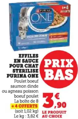 Hyper U Effiles en sauce pour chat sterilise purina one offre