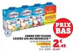 Hyper U Creme uht fluide legere 12% mg bridelice offre