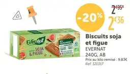 L'Eau Vive EVERNAT Biscuits soja et figue offre