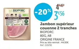 L'Eau Vive BIOPORC Jambon supérieur couenne 2 tranches offre