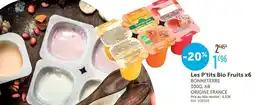 L'Eau Vive BONNETERRE Les P'tits Bio Fruits x6 offre