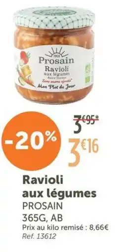 L'Eau Vive PROSAIN Ravioli aux légumes offre