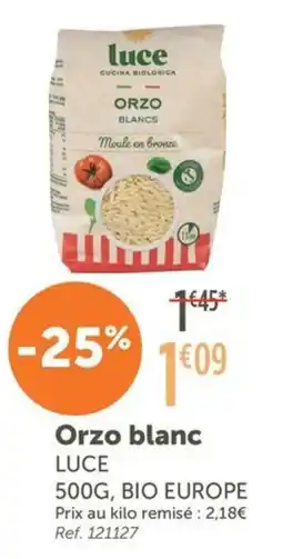 L'Eau Vive LUCE Orzo blanc offre