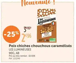 L'Eau Vive LES LUMINEUSES Pois chiches chouchous caramélisés offre