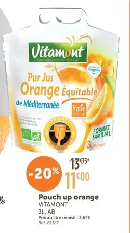 L'Eau Vive VITAMONT Pouch up orange offre