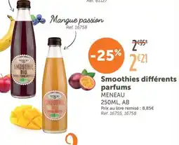L'Eau Vive MENEAU Smoothies différents parfums offre