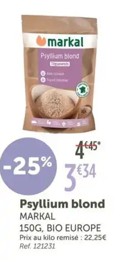 L'Eau Vive MARKAL Psyllium blond offre