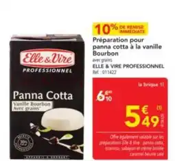 METRO ELLE & VIRE PROFESSIONNEL Préparation pour panna cotta à la vanille Bourbon avec grains offre