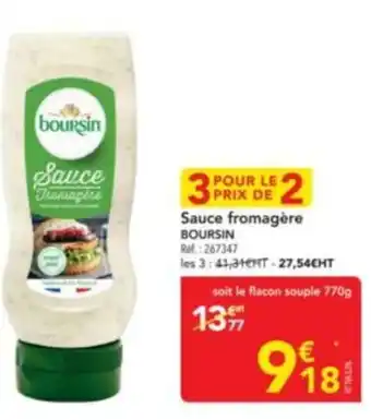 METRO BOURSIN Sauce fromagere offre