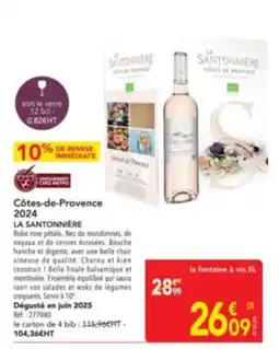 METRO LA SANTONNIÈRE Côtes-de-Provence offre